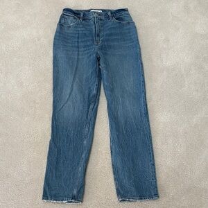 Abercrombie & Fitch Women's Straight Leg Blue Jeans